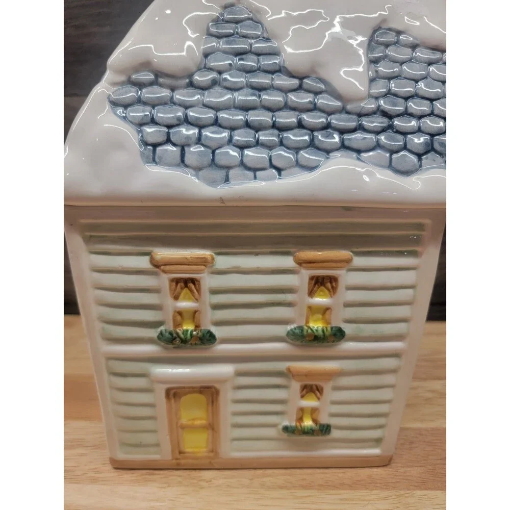 World Bazaar Inc Vintage Christmas House Cookie Jar